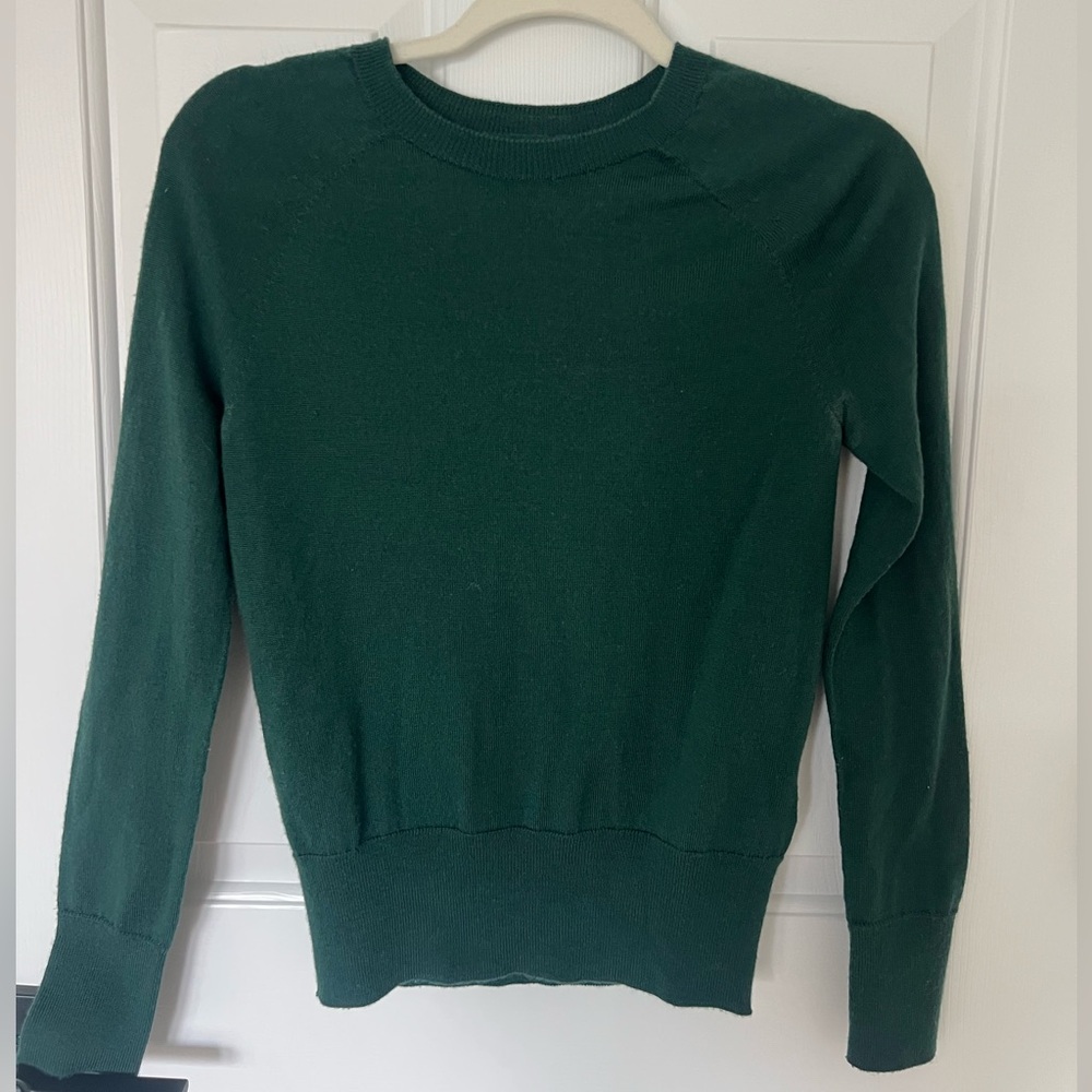 Banana Republic Forest Green Crew Neck Sweater